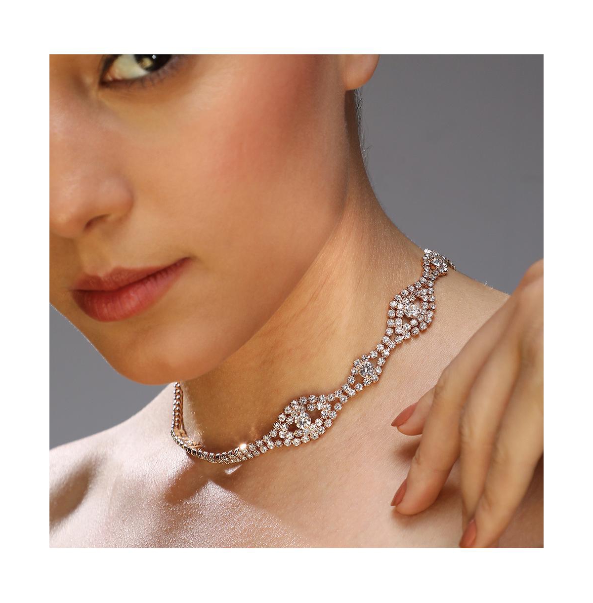 Sohi Women's Bling Eye Statement Necklace