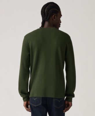 Men's Waffle Knit Thermal Long Sleeve T-Shirt