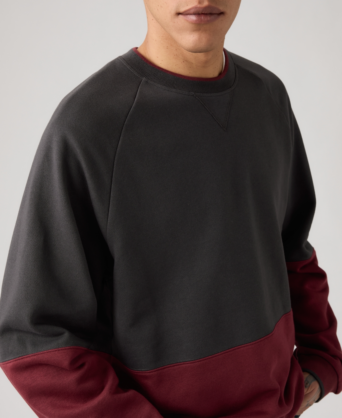Levi's Levi' Men's Relaxed Fit Crewneck Long Sleeve Red Tab Logo Sweatshirt In Multi
