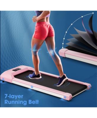 2.25 HP Walking Pad with LED Display and Remote Control-Pink