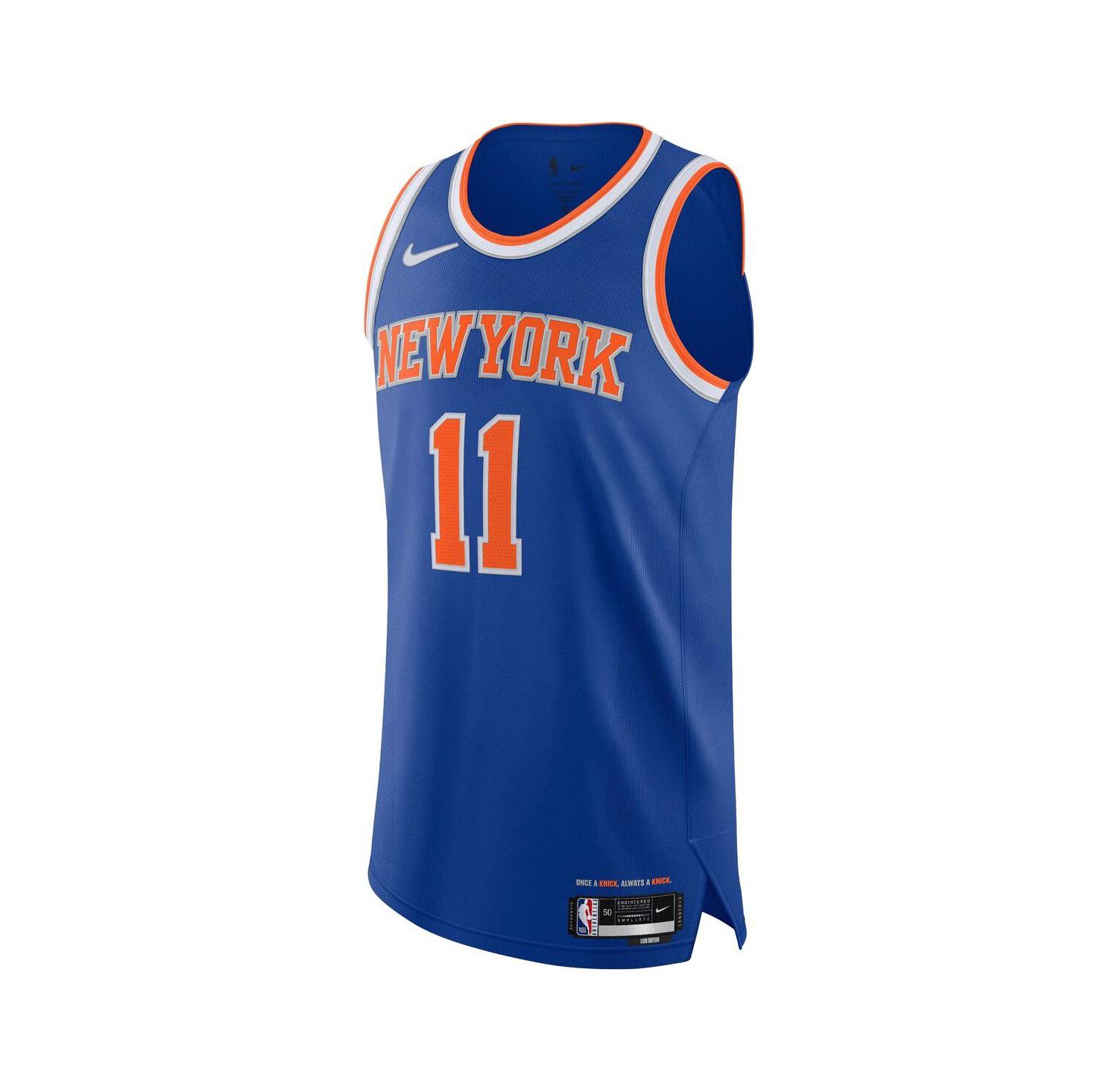 Men's Jalen Brunson Blue New York Knicks Authentic Player Icon Edition Jersey