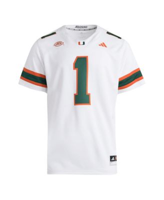 Men's 1 White Miami Hurricanes Premier Jersey