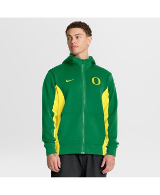 Nike - Men's Green/Yellow Oregon Ducks Dri-FIT Game Full-Zip Hoodie Jacket
