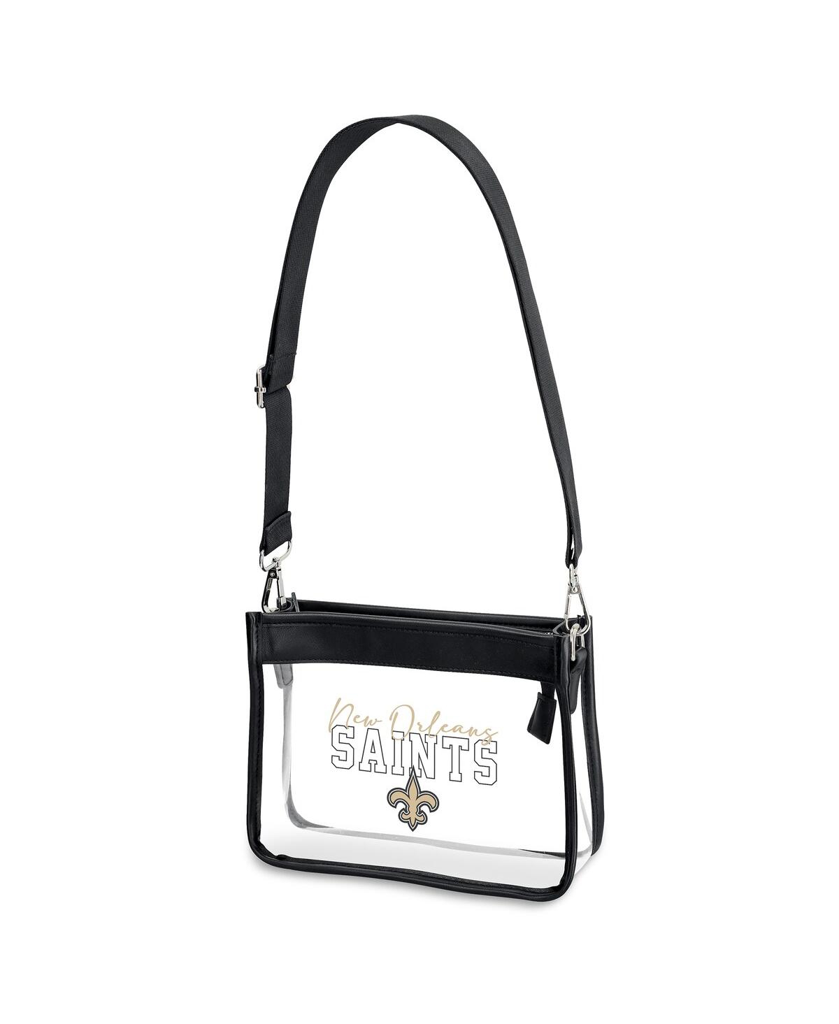 Wear By Erin Andrews New Orleans Saints Plastic Chain Mini Crossbody In Black