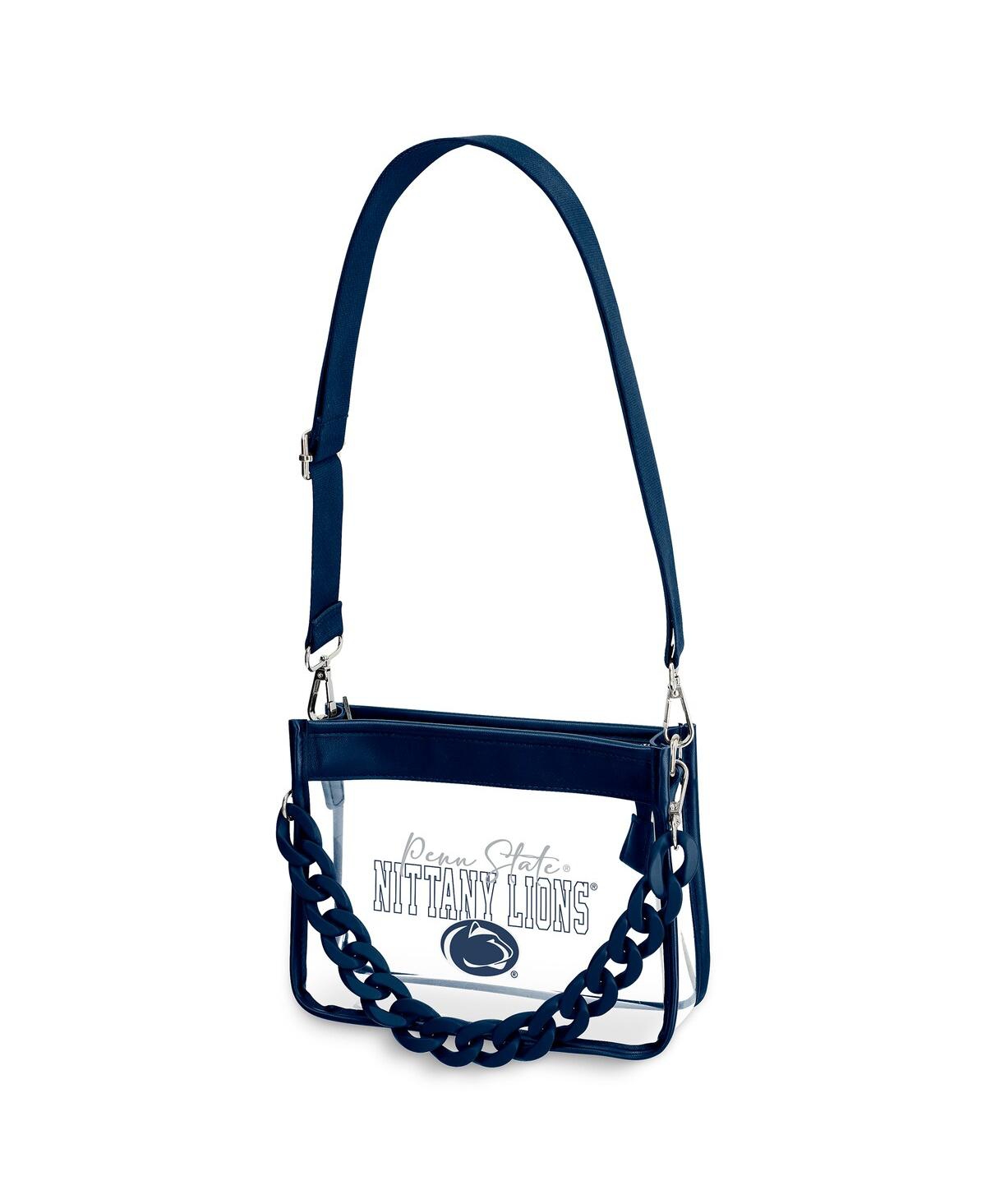 Wear By Erin Andrews Penn State Nittany Lions Plastic Chain Mini Crossbody In Transparent