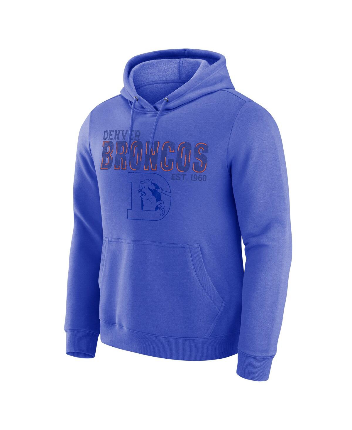 Fanatics Men's Royal Denver Broncos Hoodie In Blue