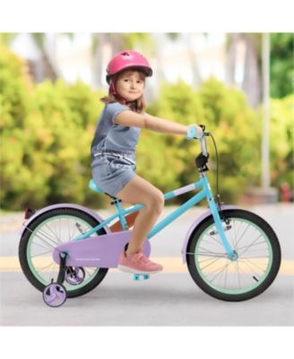 Kids Bike with Adjustable Handlebar and Saddle Purple-18 Inches