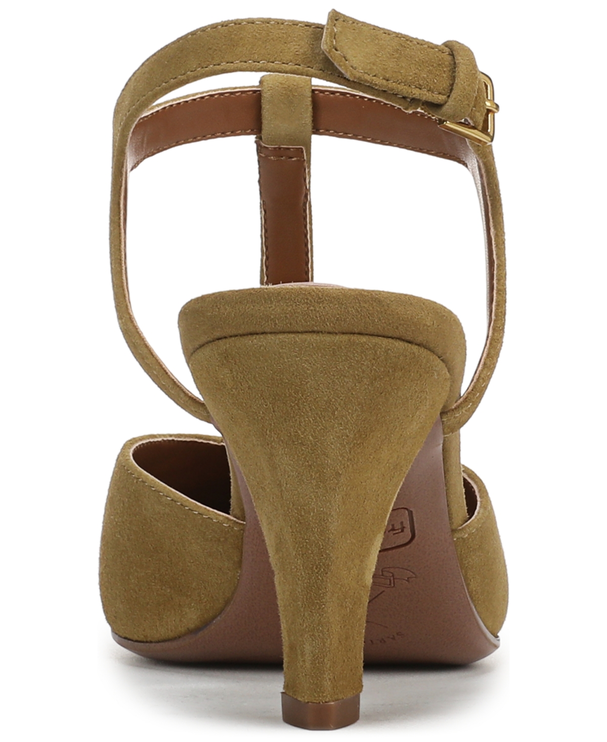 Franco Sarto Ovett Pointed Toe T-strap Pump In Brown