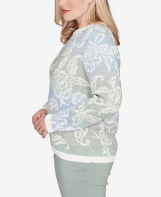 Plus Size Stockbridge Soft Paisley Ombre Sweater