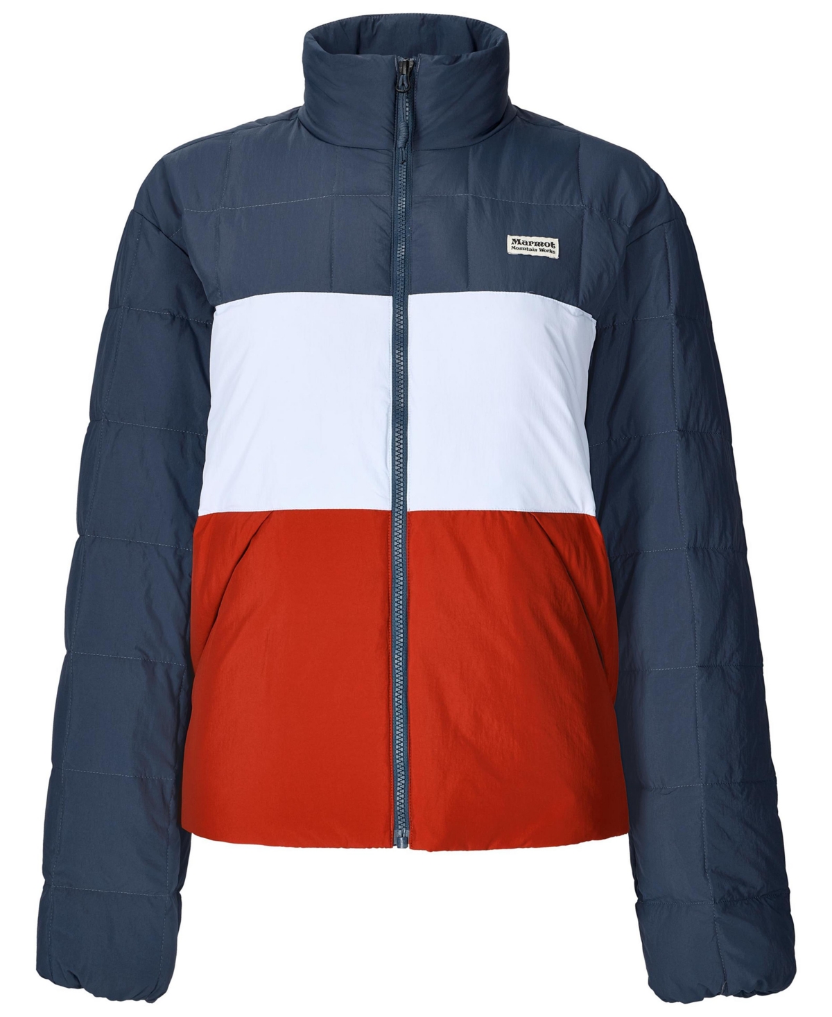 Marmot Women's Ares Colorblocked Down Jacket In Blue