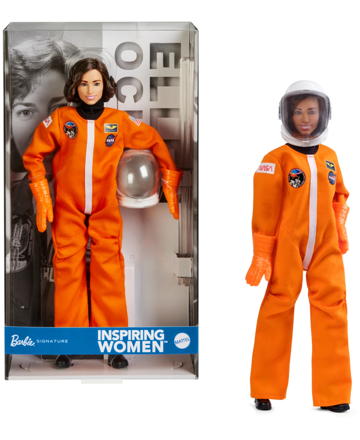 Barbie Ellen Ochoa  Inspiring Women Doll In Orange