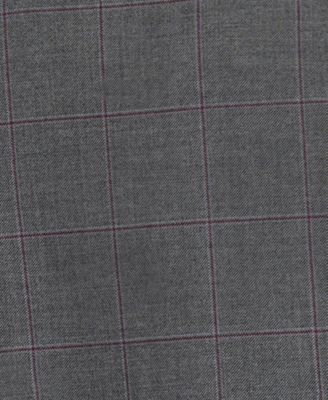 Boys' 8-20 Stretch Textured Windowpane Jacket