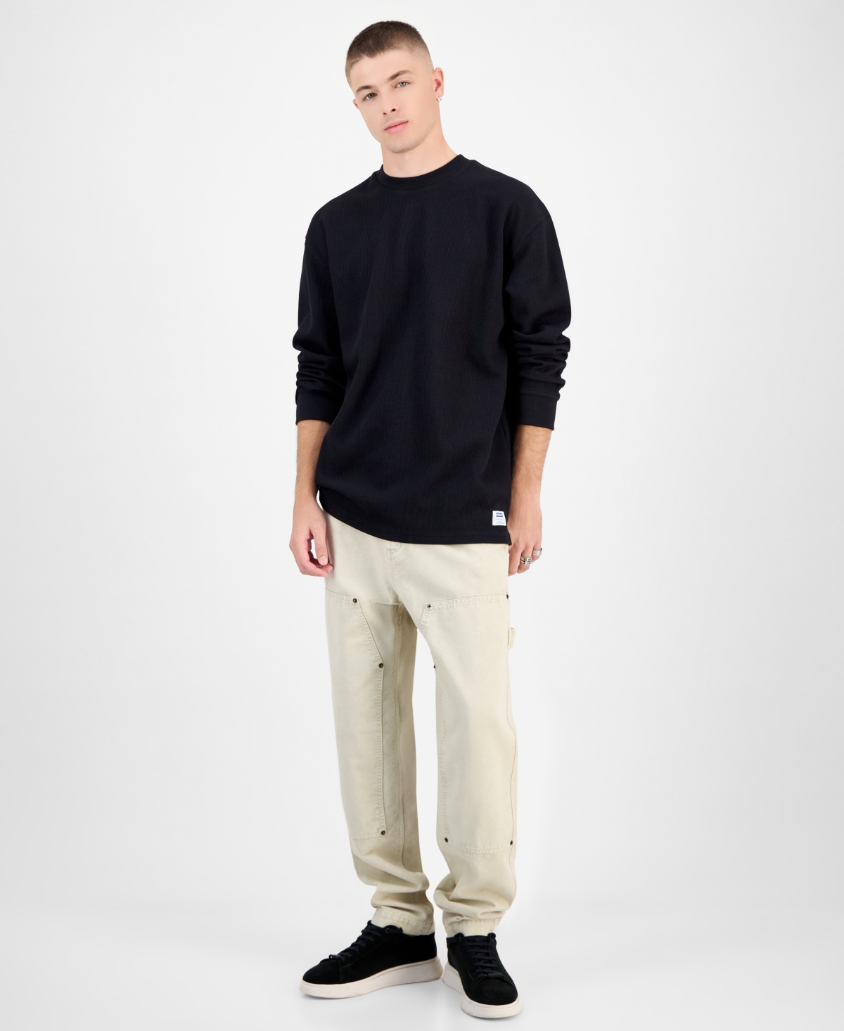 Hugo Boss Men's Nuwolo Waffle-Knit Sweater