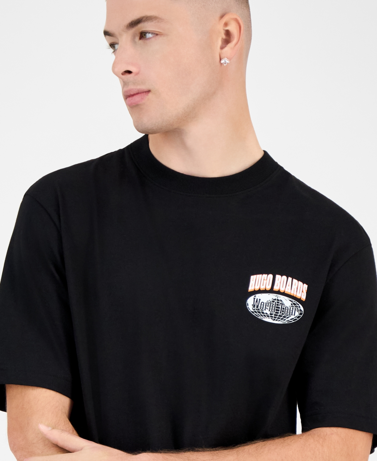 Hugo Boss Men's Nartupix Logo Graphic Crewneck T-Shirt