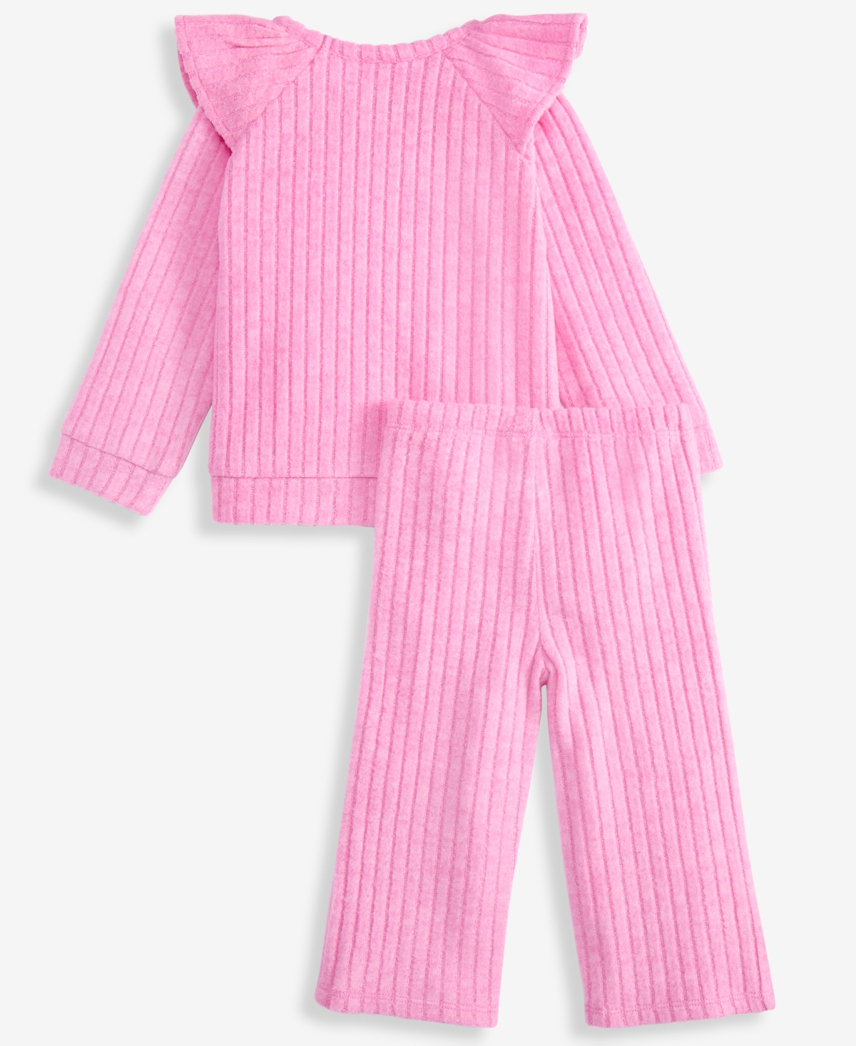 First Impressions Baby Girls 2-pc. Wide Rib Hacci Top & Pants Set, Macy's Exclusive