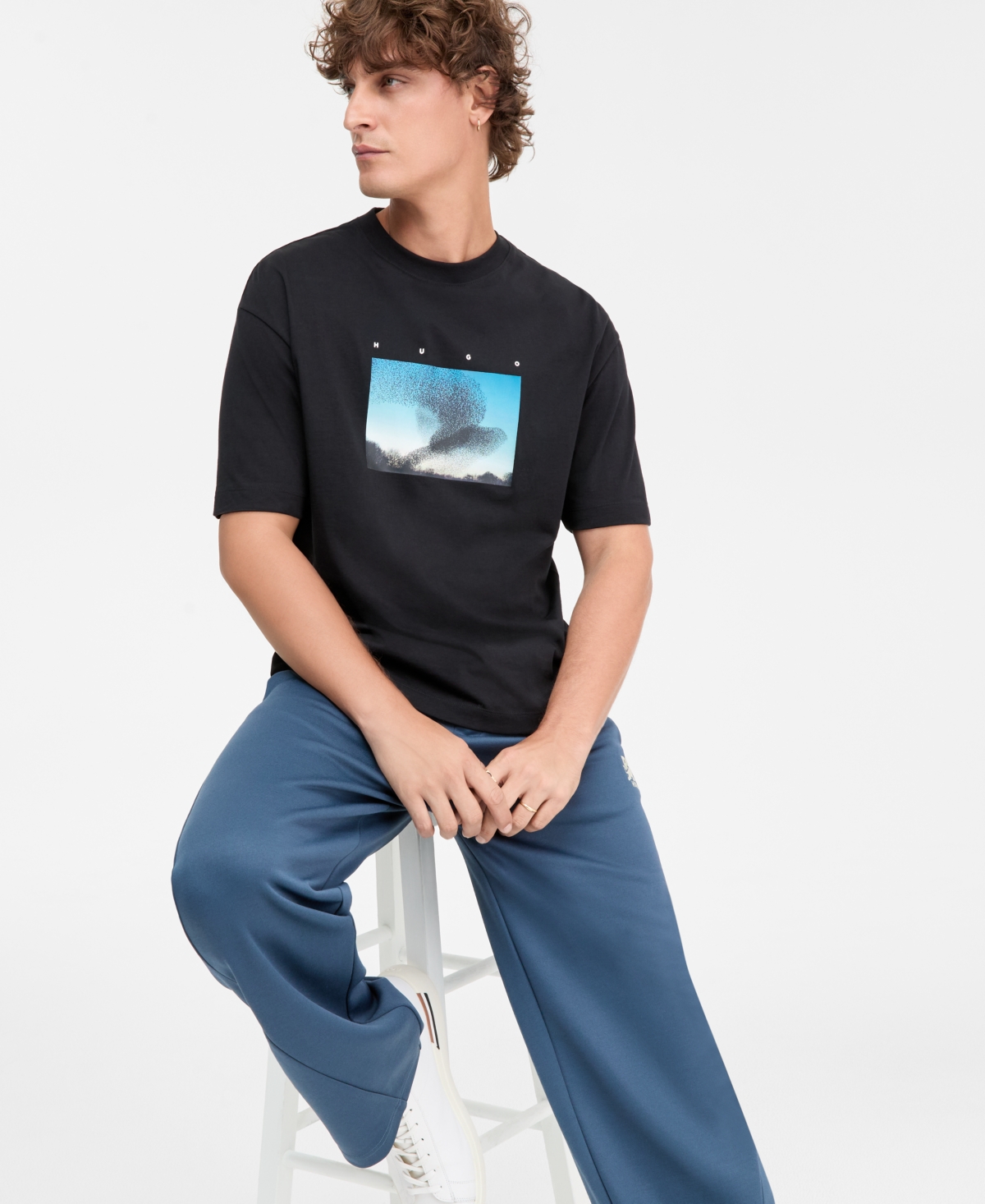 Hugo Boss Men's Dorizon Oversized Short-Sleeve Graphic T-Shirt
