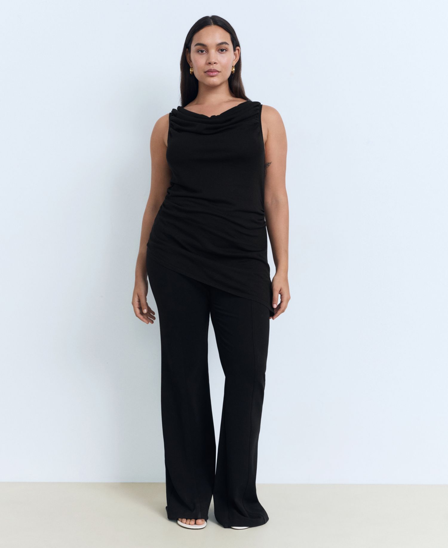 Women's Draped Knitted Top