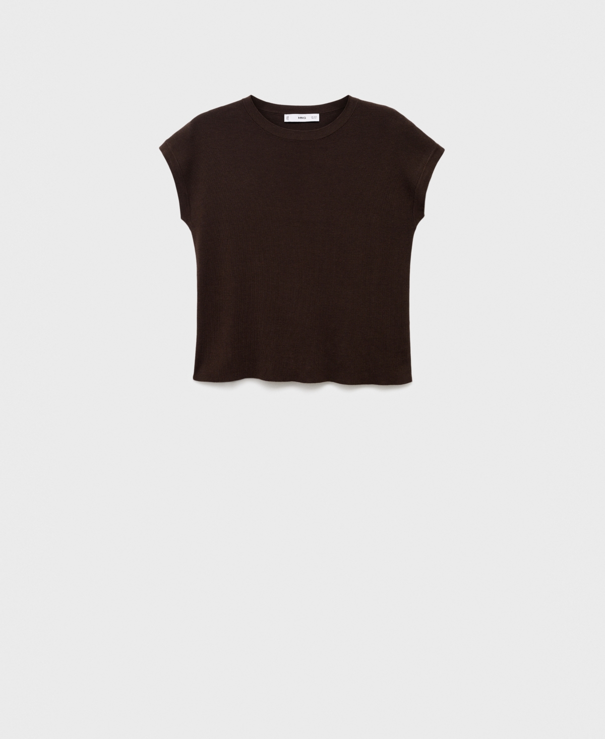 Mango Women's Short-sleeved Knitted Cotton Sweater In Black
