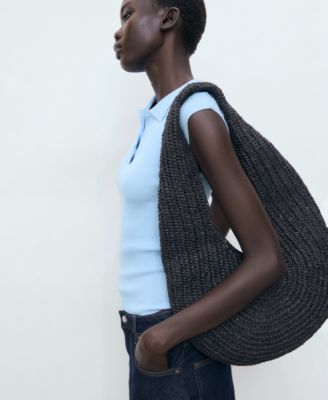 Women's Polo-Neck Knitted Top