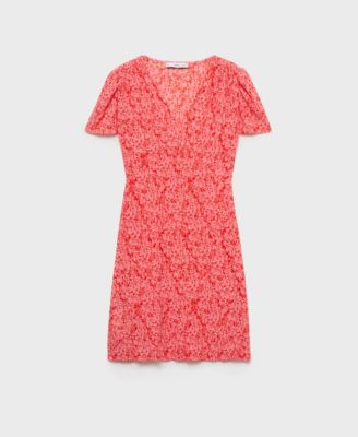 Women's Short Floral Textured Dress