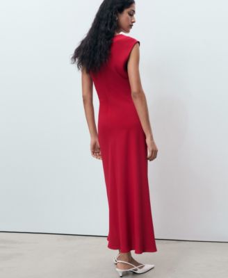 Women's Ruched Midi Dress