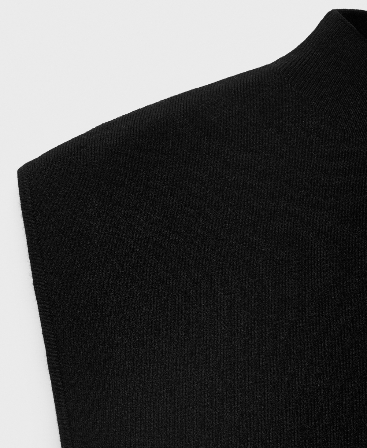 Mango Perkins Knit Sleeveless Top In Black