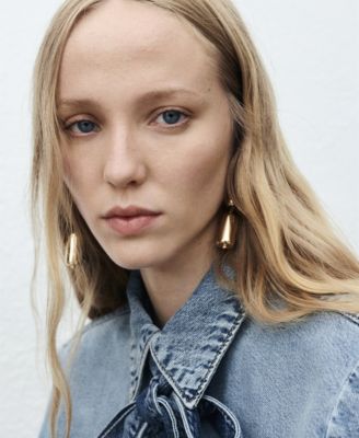 Women's Bow Detail Denim Shirt