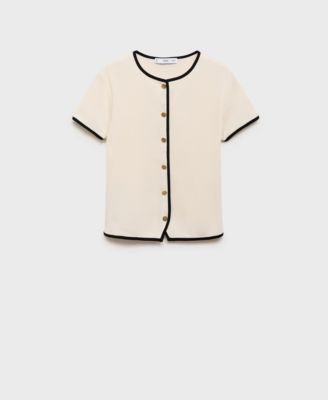 Women's Contrasting Trim Cotton T-Shirt