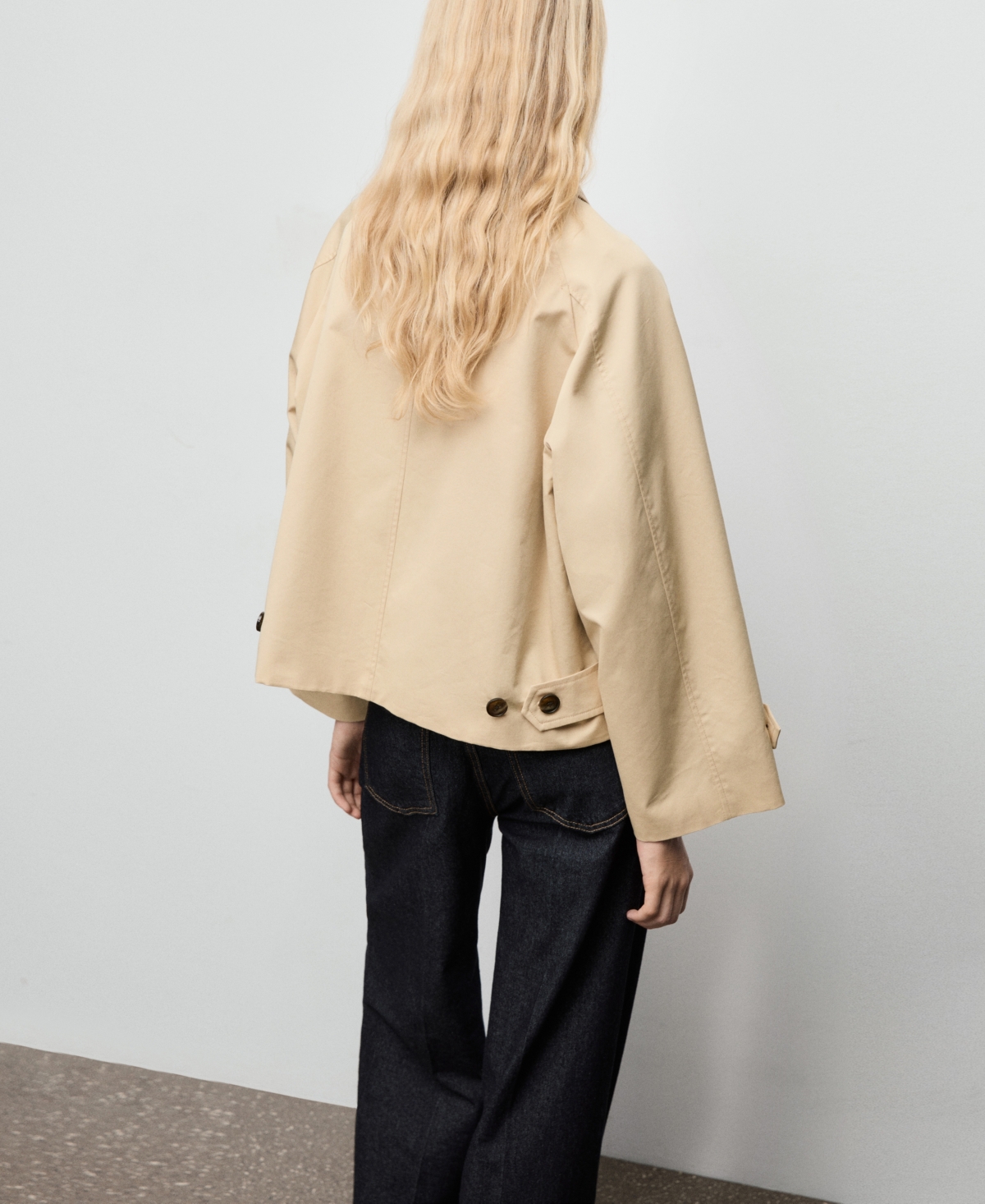 Mango Women's Epaulettes Detail Short Oversized Trench Coat In Neutral