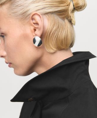 Women's Epaulettes Detail Short Oversized Trench Coat