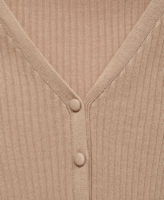 Women's V-Neck Ribbed Knit Sweater