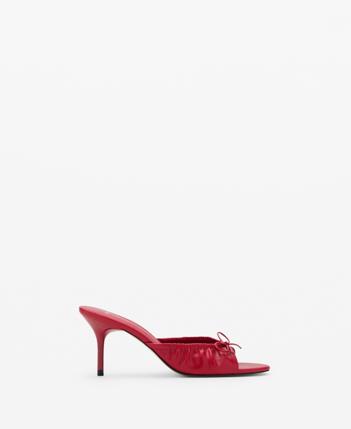 Mango Stiletto Heel Sandal With Bow Red In Red