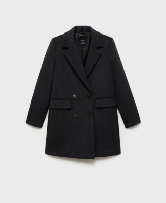 MANGO - Women's Double-Breasted Wool Coat