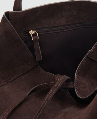 Women's Suede Leather Shopper Bag