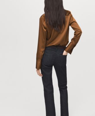 Women's Satin Finish Flowy Shirt