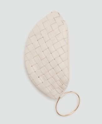 Women's Braided Leather Clutch Bag