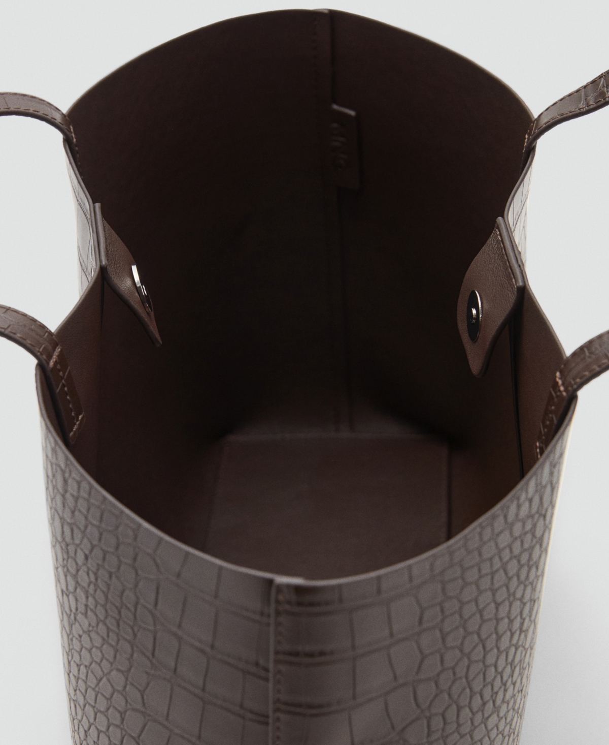 Mango Women's Double Handle Shopper Bag In Brown