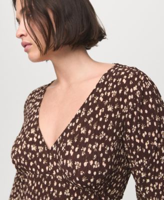 Women's Printed V-Neck Dress