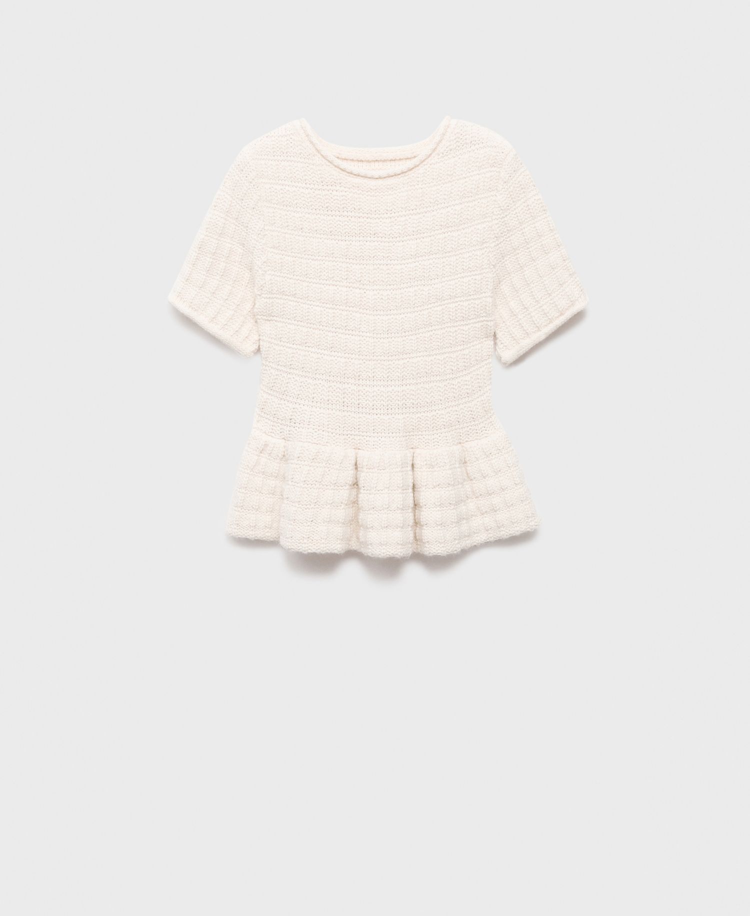 Women's Ruffles Detail Textured Sweater
