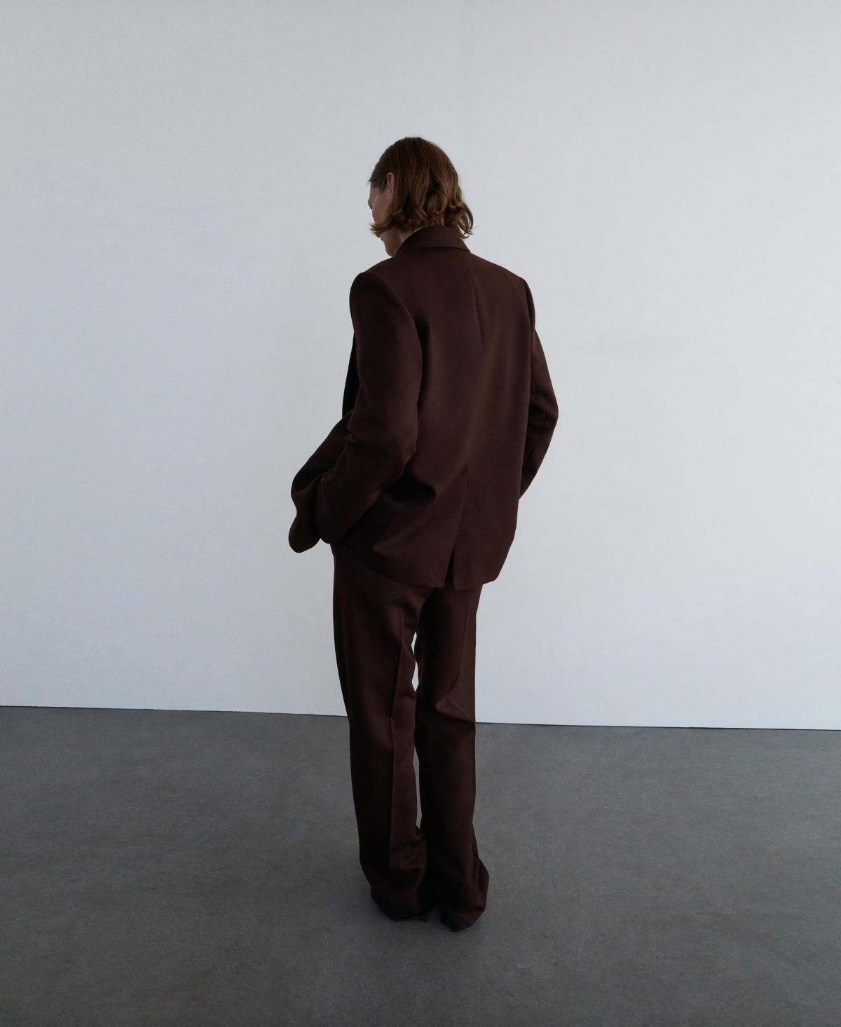 Mango Oversize Wool Blazer In Brown