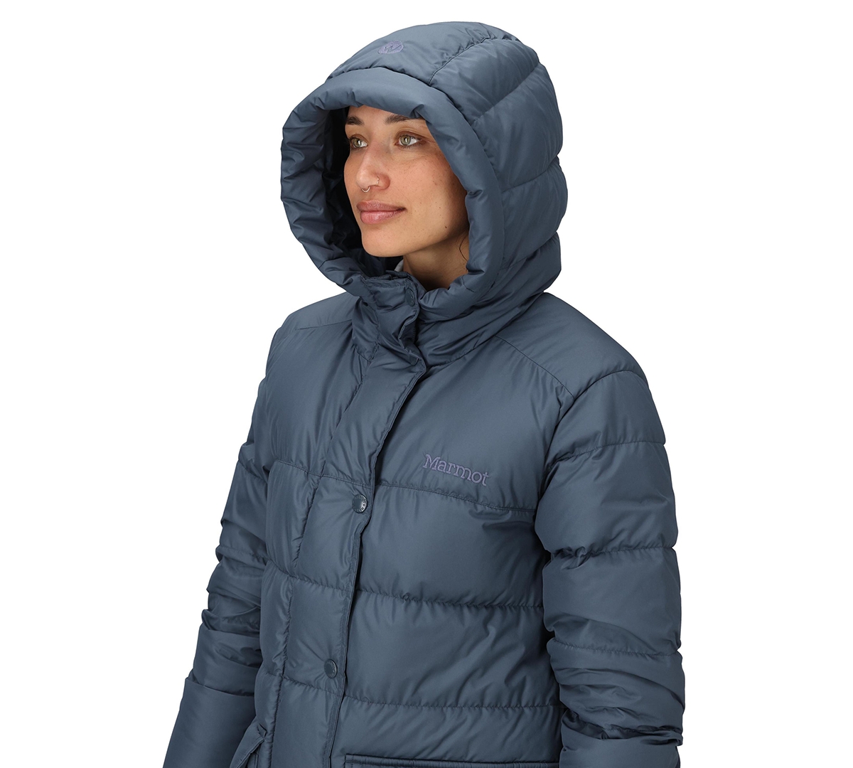 Marmot Women's Strollbridge Hooded Down Parka In Blue