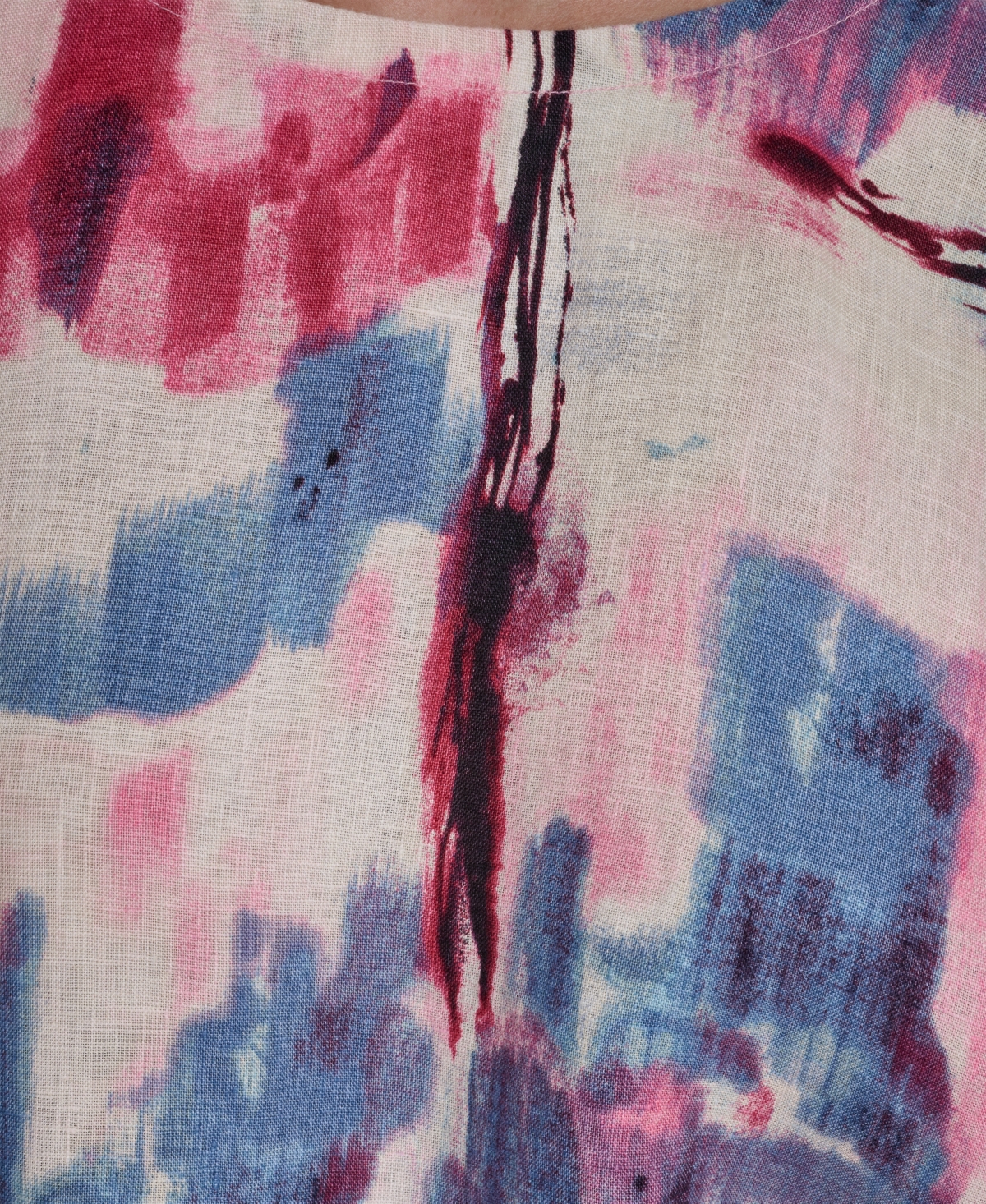 Dkny Women's Printed Drop Shoulder Crewneck Top