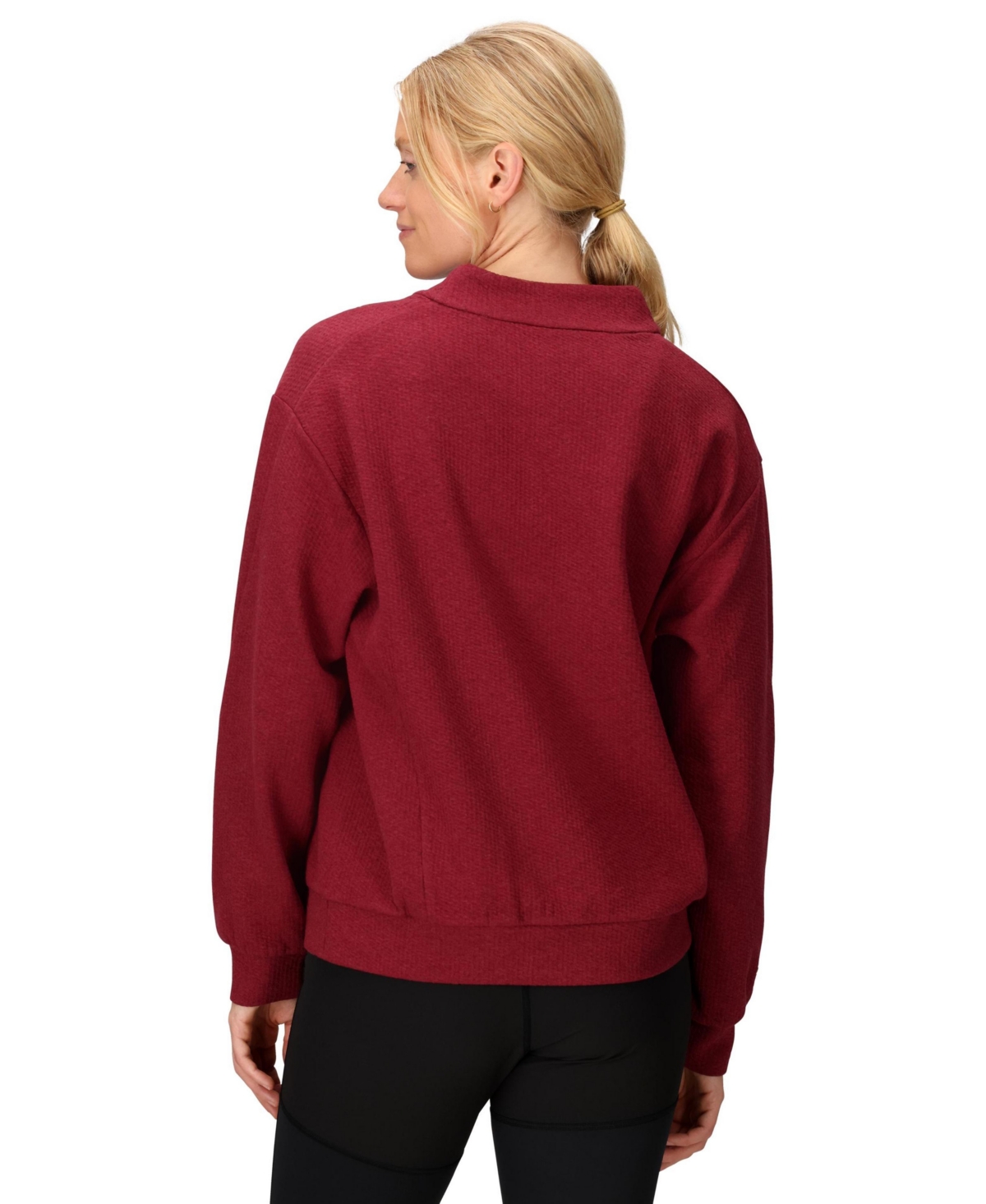 Marmot Women's Ridge Tech Long Sleeve Pull On Sweatshirt In Burgundy