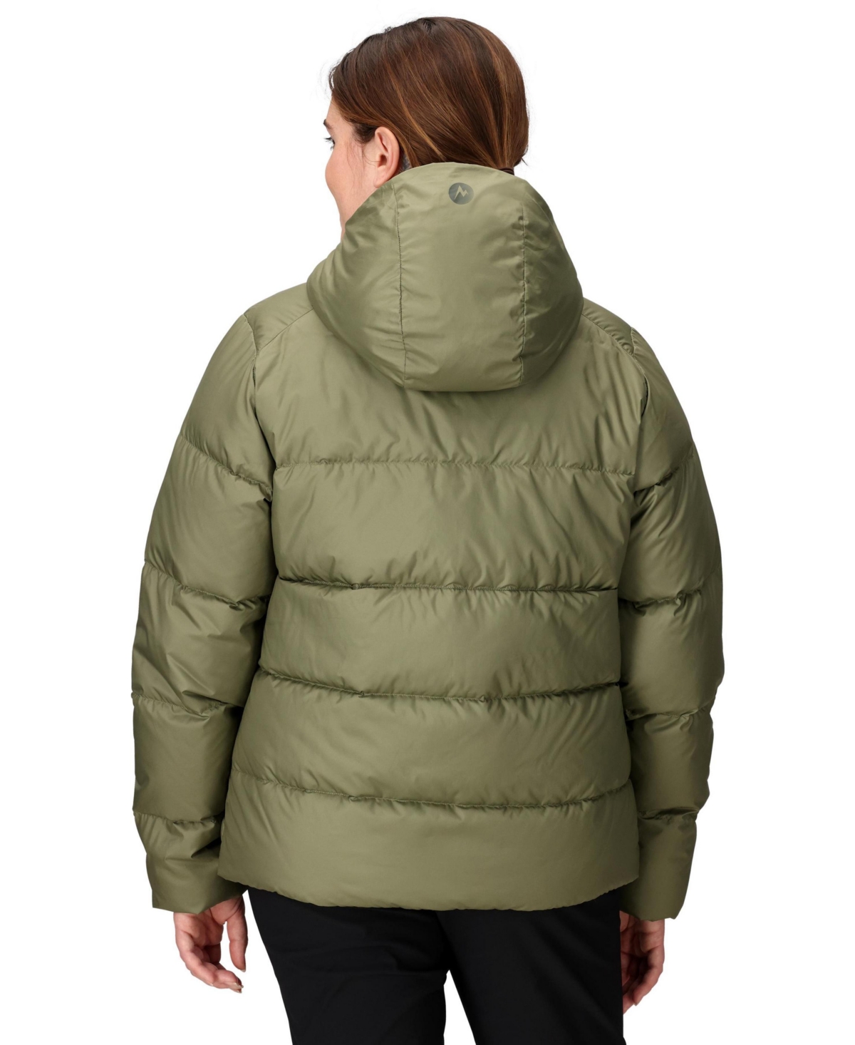 Marmot Women's Guides Big-baffled Puffer Hooded Jacket In Green