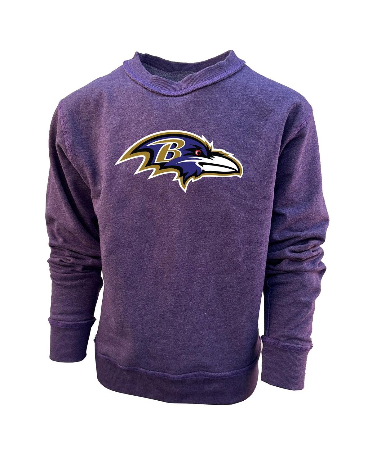 Wes & Willy Big Boys And Girls Purple Baltimore Ravens Reversible Fleece Pullover Sweatshirt In Purple