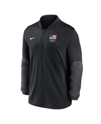Men's Black Team USA Dri-FIT Half-Zip Pullover Sweatshirt