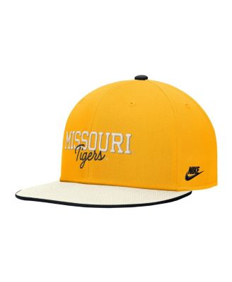 Men's Gold Missouri Tigers Vintage Script Pro Dri-FIT Snapback Hat