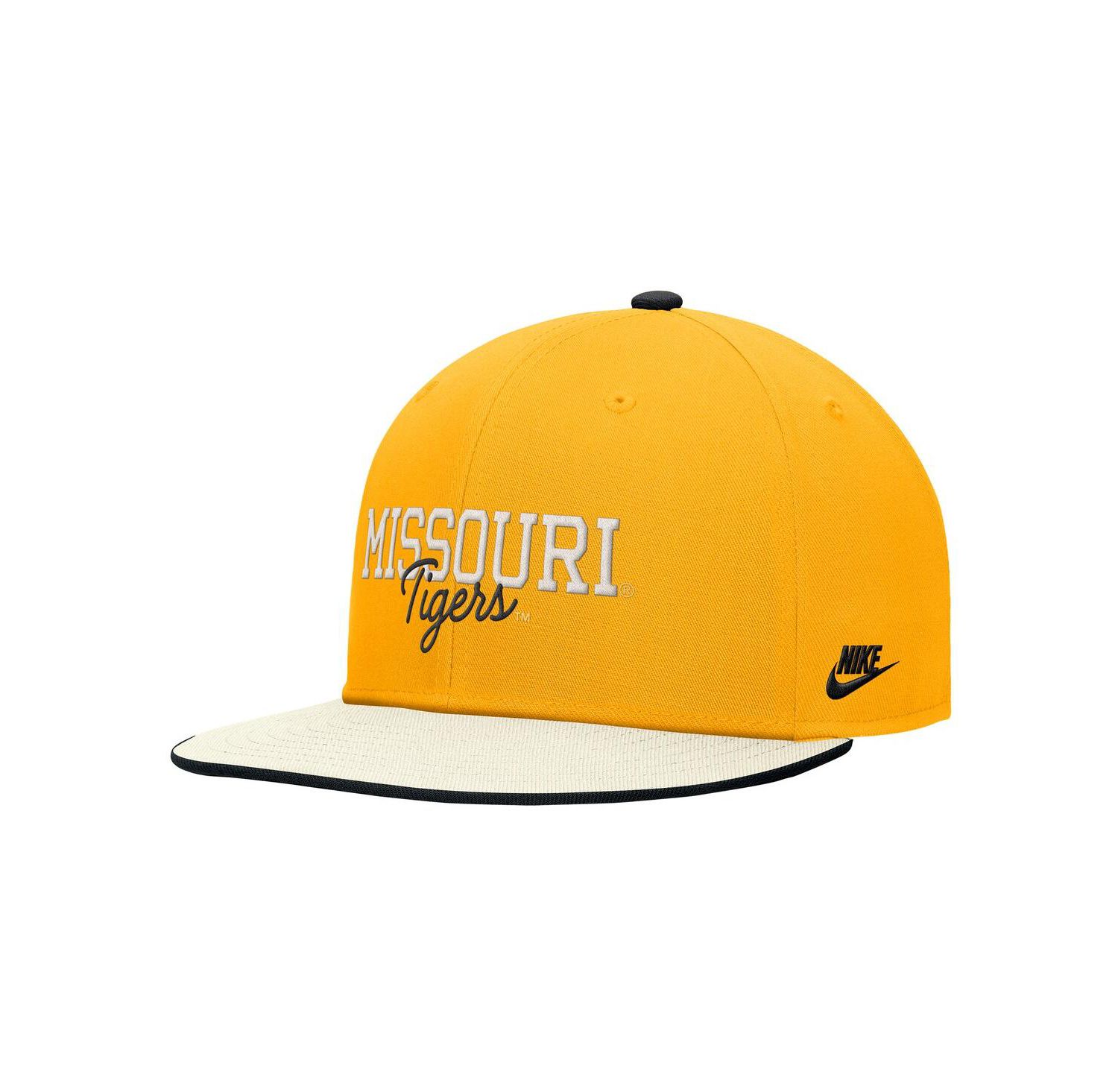 Men's Gold Missouri Tigers Vintage Script Pro Dri-FIT Snapback Hat