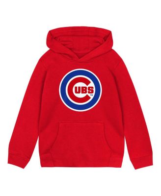 Outerstuff - Toddler Red Chicago Cubs Primary Logo Fleece Pullover Hoodie