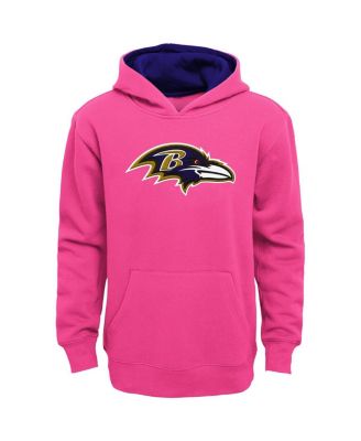 Outerstuff - Big Boys and Girls Pink Baltimore Ravens Prime Hoodie